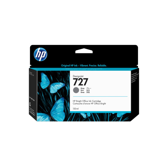 Cartouche d'encre HP 727 gris 130 ml - HP d'origine (B3P24A)
