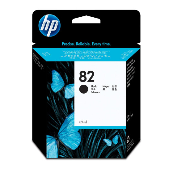 Cartouche d'encre HP 82 noir - HP d'origine (CH565A)