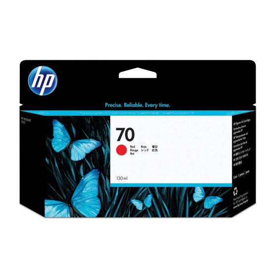 Cartouche d'encre HP 70 rouge - HP d'origine (C9456A)