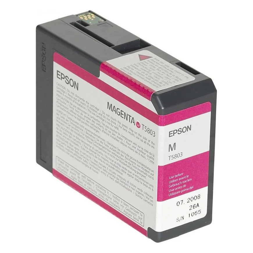 Cartouche d'encre Epson SP 3800 T5803 encre pigment magenta (80ML) - Epson d'origine (C13T580300)