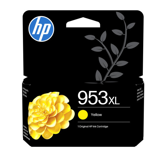 Cartouche d'encre HP 953XL jaune - grande capacité HP d'origine (F6U18AE)