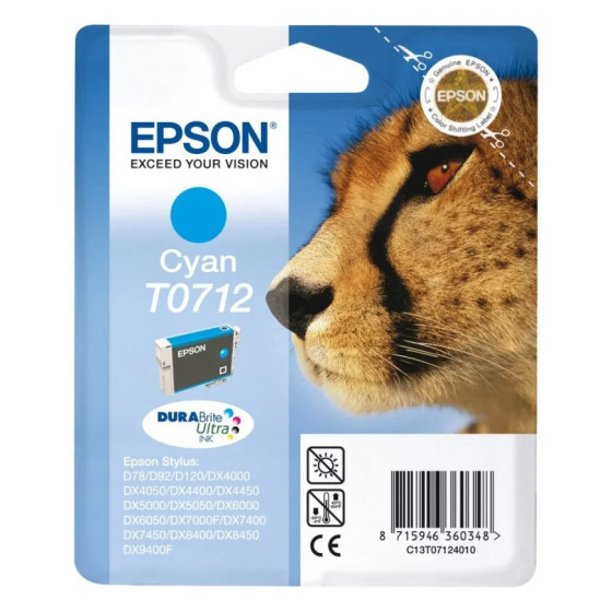 Cartouche Epson guépard - encre durabrite Ultra C (C13T07124011)
