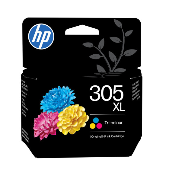 Cartouche d'encre HP 305XL trois couleurs - grande capacité HP d'origine (3YM63AE)