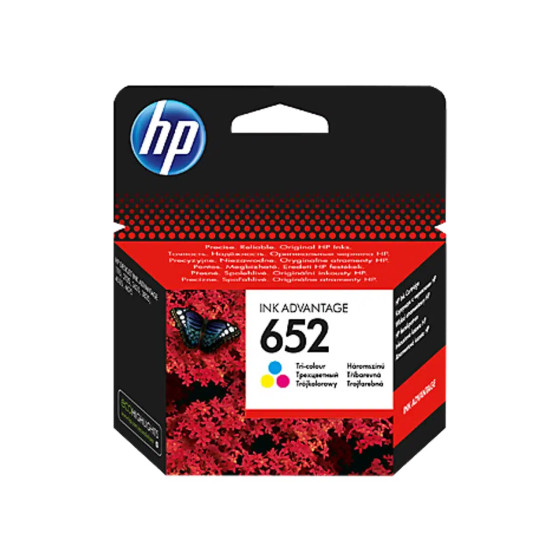 Cartouche d'encre HP 652 trois couleurs - HP d'origine (F6V24AE)