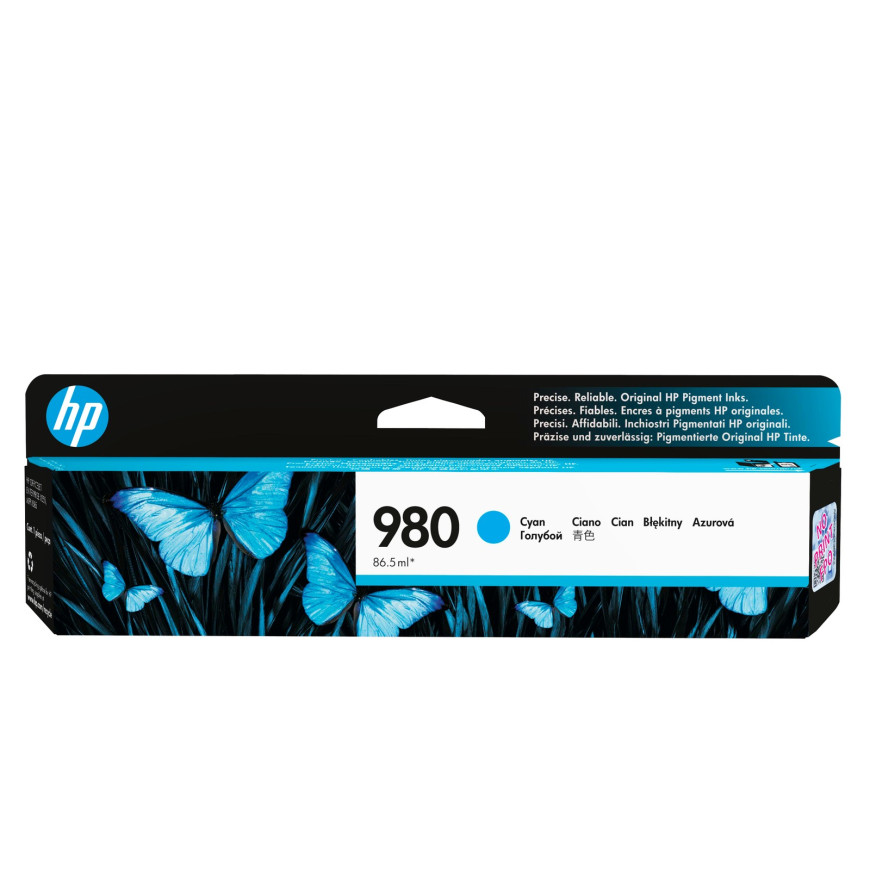 Cartouche d'encre HP 980 cyan - HP d'origine (D8J07A)