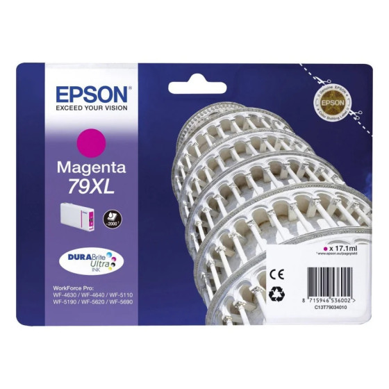 Cartouche d'encre Epson 79XL magenta - Epson "tour de pise" d'origine (C13T79034010)