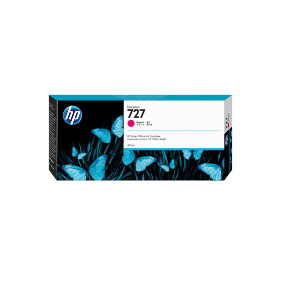 Cartouche d'encre HP 727 magenta 300 ml - HP d'origine (F9J77A)