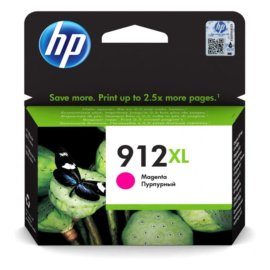 HP 912XL MAGENTA - CARTOUCHE D'ENCRE GRANDE CAPACITÉ HP D'ORIGINE (3YL82AE)
