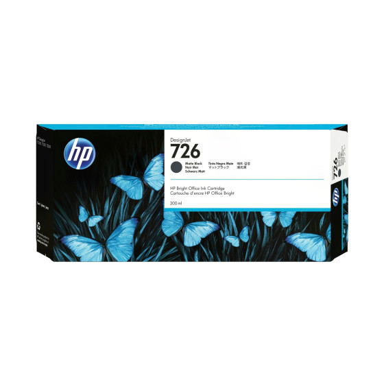 Cartouche d'encre HP 726 noir mat - HP d'origine (CH575A)