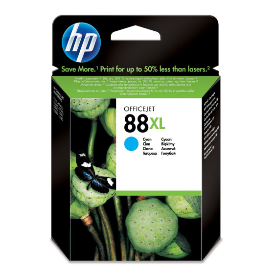 Cartouche d'encre HP 88XL cyan - grande capacité HP d'origine (C9391AE)