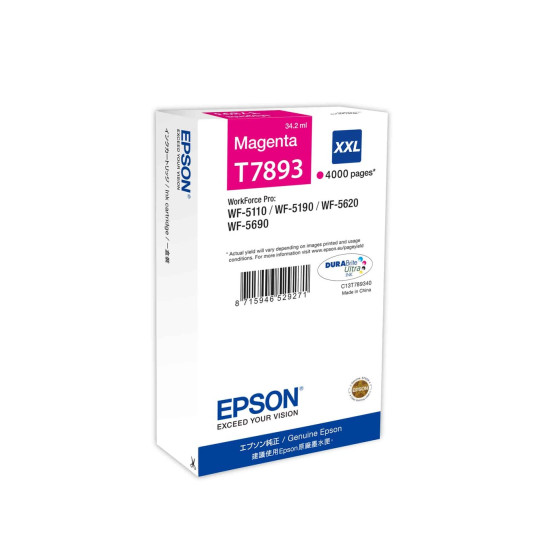 Cartouche d'encre Epson Ultra magenta xxl (4000 pages) (C13T789340)