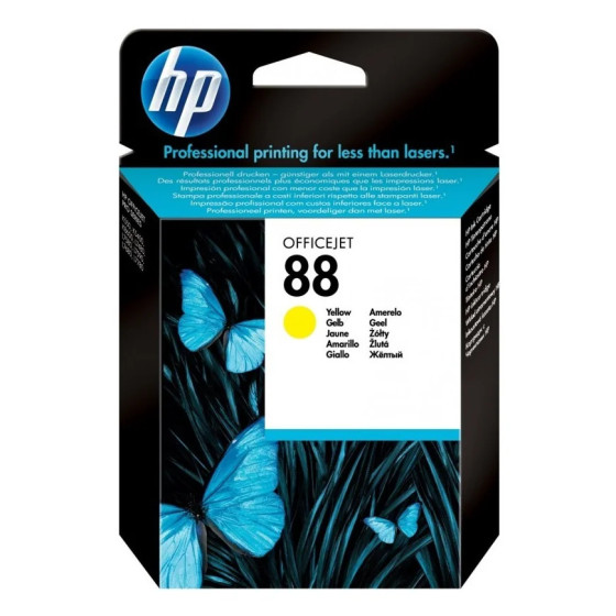 Cartouche d'encre HP 88 jaune - HP d'origine (C9388AE)