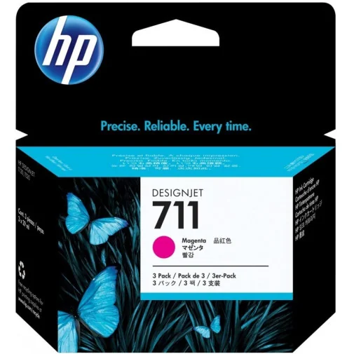 HP 711 MAGENTA - PACK DE 3 CARTOUCHE D'ENCRE HP D'ORIGINE (CZ135A) - Cartouches - Rightech - le bon choix