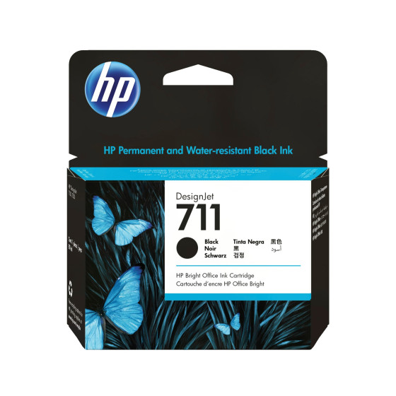 Cartouche d'encre HP 711 noir 80 ml - HP d'origine (CZ133A)