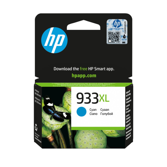 Cartouche d'encre HP 933XL cyan - grande capacité HP d'origine (CN054AE)