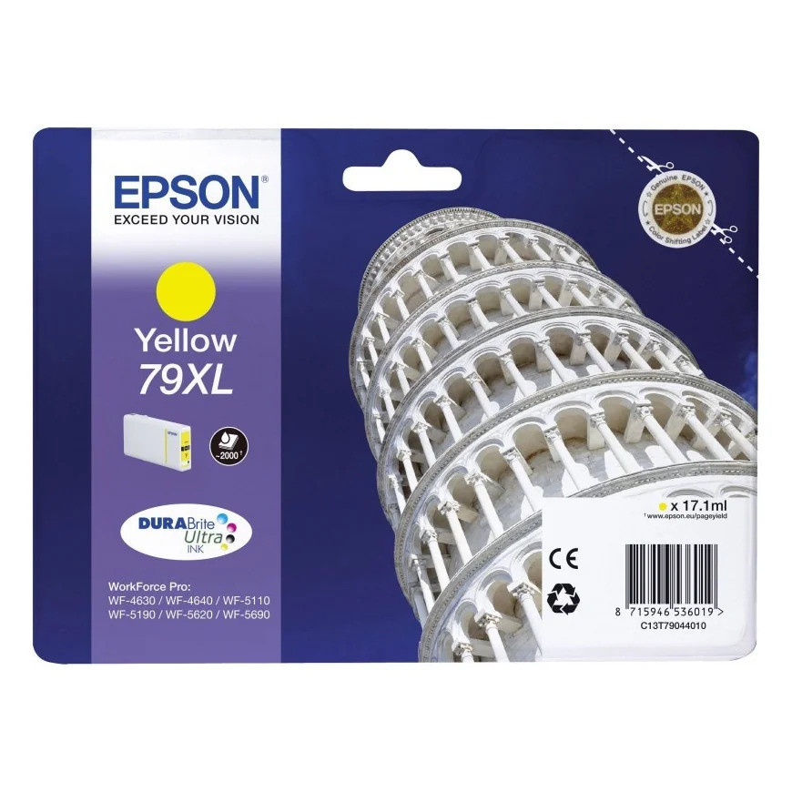 Cartouche d'encre Epson 79XL jaune - Epson "tour de pise" d'origine (C13T79044010)
