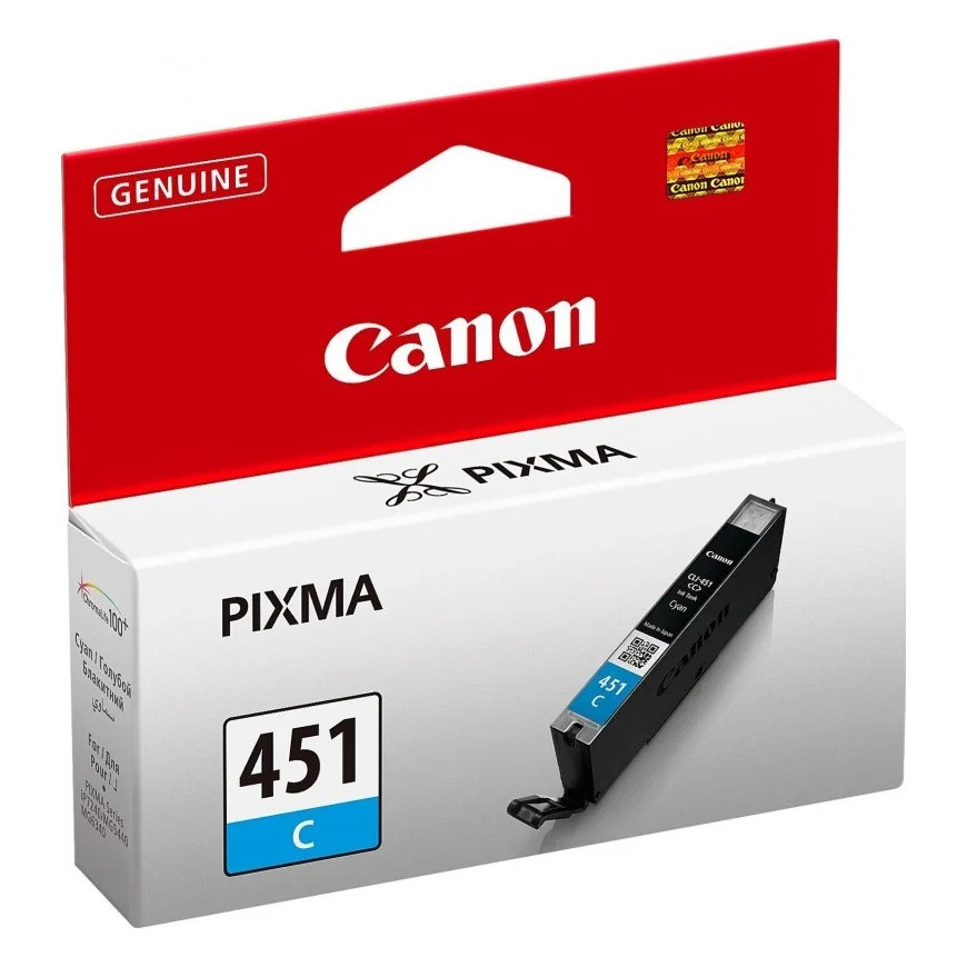 Cartouche d'encre Canon CLI-451C cyan - Canon d'origine (6524B001AA)