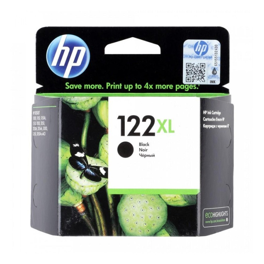 HP 122XL Noir - Cartouche d'encre grande capacité HP d'origine (CH563HE)