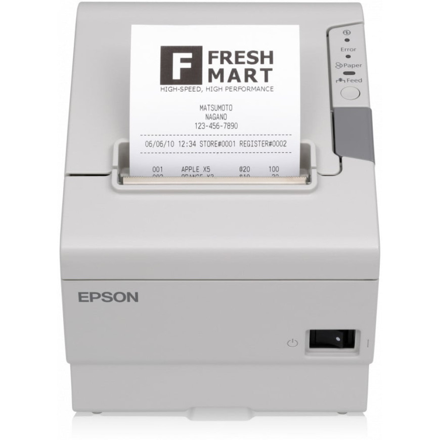 Imprimante de tickets Energy Star EPSON TM-T88V SÉRIE USB + PS-180 + CÂBLE AC (C31CA85012)