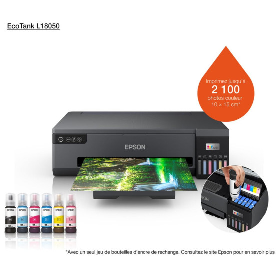 Imprimante Photo Epson EcoTank L18050 A3+ à réservoirs rechargeables (C11CK38403)
