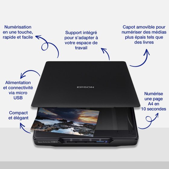 Scanner de photos et documents Epson perfection V39II (B11B268401)