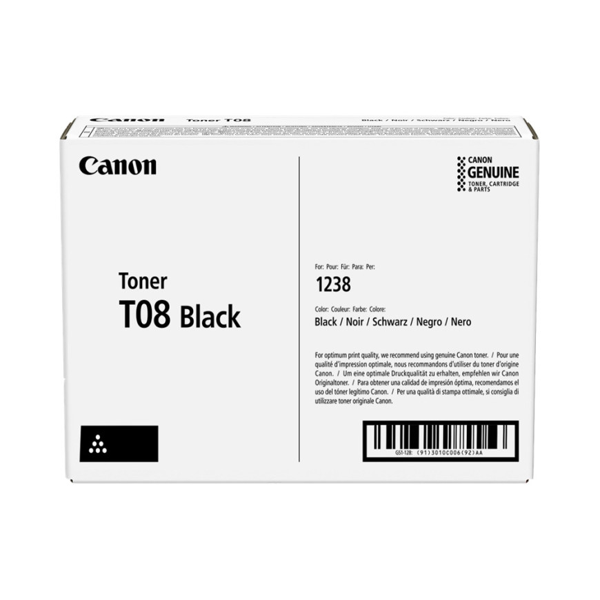 Toner Canon T08 noir - Canon d'origine (3010C006)