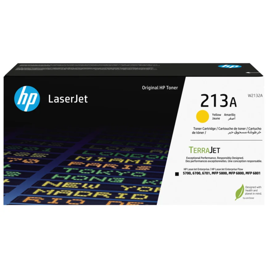 HP 213A JAUNE (W2132A) - TONER HP LASERJET D'ORIGINE