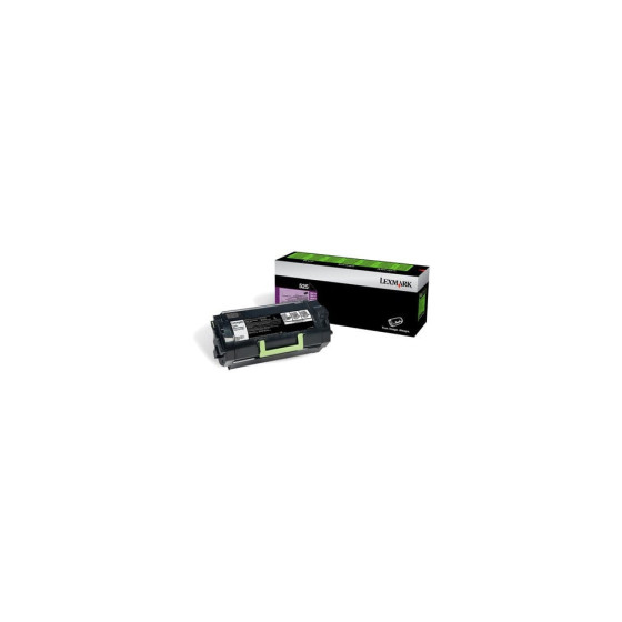 Cartouche de toner noir Lexmark 525 du programme de retour 6000 pages (52D5000)
