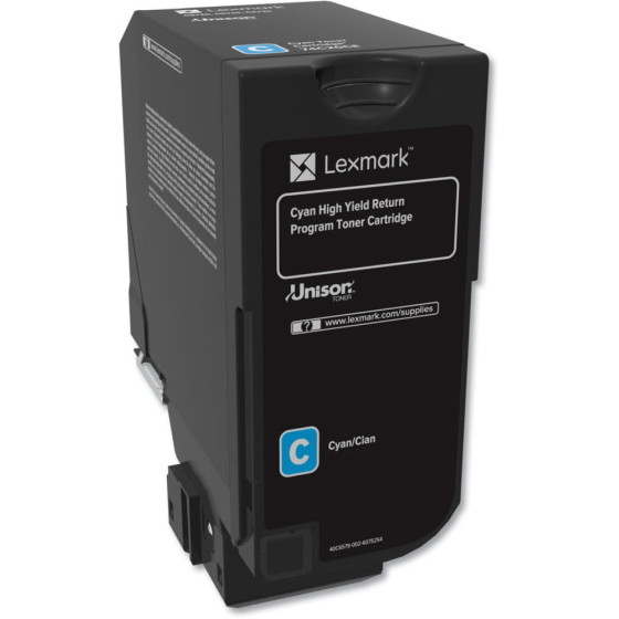 Cartouche de toner Lexmark CS/CX725 cyan - d'origine (74C5HC0)