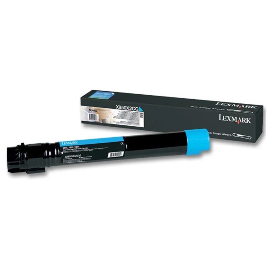 LEXMARK X950/952/954 CYAN - CARTOUCHE DE POUDRE D'ENCRE D'ORIGINE (X950X2CG)