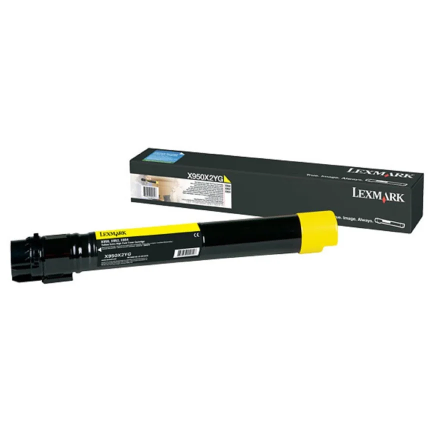 LEXMARK X950/952/954 JAUNE - CARTOUCHE DE TONER D'ORIGINE (X950X2YG)