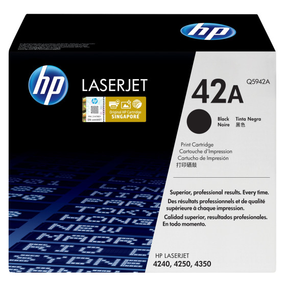 Toner HP 42A noir (Q5942A) - HP LaserJet d'origine