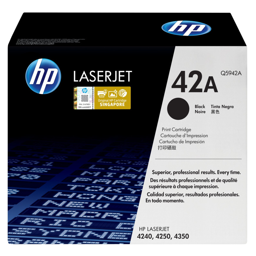 Toner HP 42A noir (Q5942A) - HP LaserJet d'origine