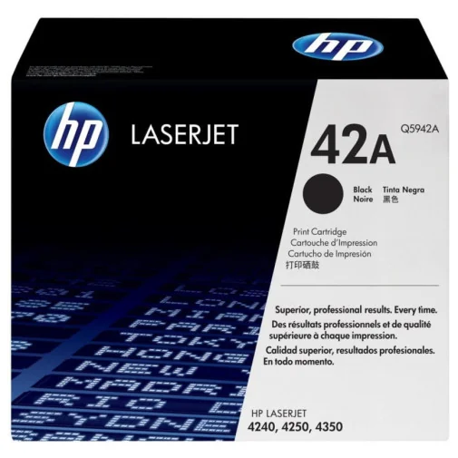 HP 42A NOIR (Q5942A) - TONER HP LASERJET D'ORIGINE - Toner Original - Rightech - le bon choix