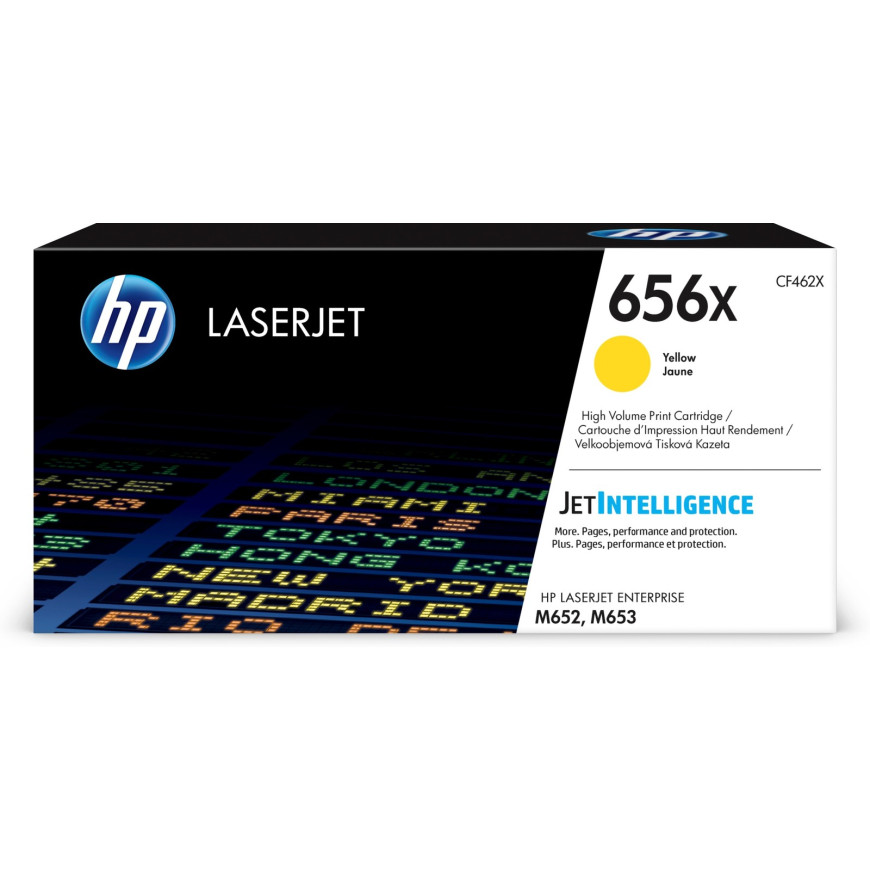 Toner HP 656X jaune LaserJet authentique grande capacité 656X toner jaune HP LaserJet authentique grande capacité (CF462X)