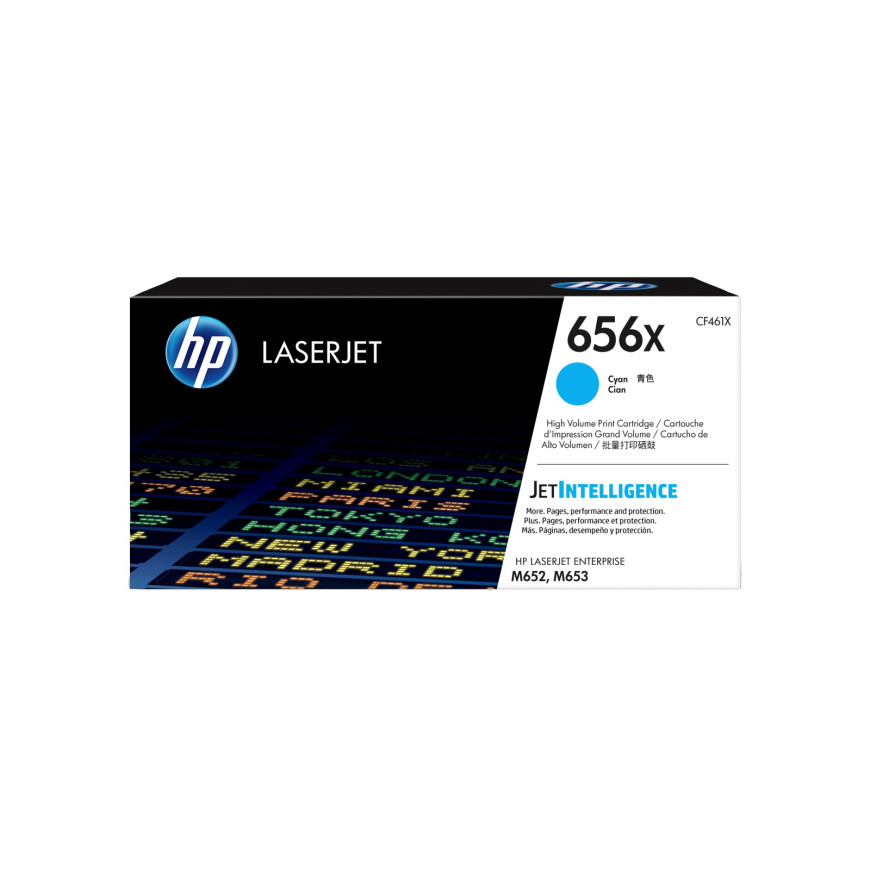 Toner HP 656X cyan LaserJet authentique grande capacité 656X toner cyan HP LaserJet authentique grande capacité (CF461X)
