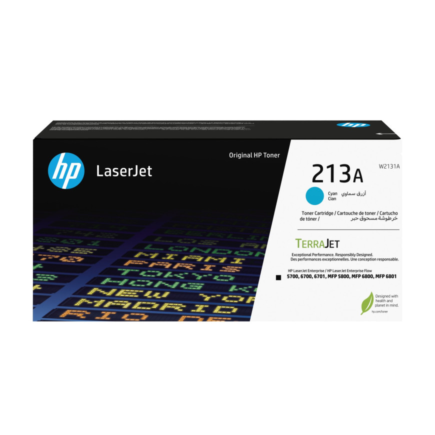 Toner HP 213A cyan (W2131A) - HP LaserJet d'origine