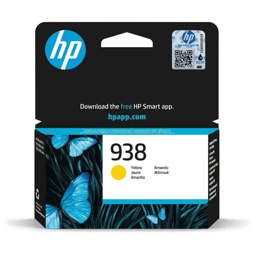 HP 938 JAUNE - CARTOUCHE D'ENCRE HP D'ORIGINE (4S6X7PE)