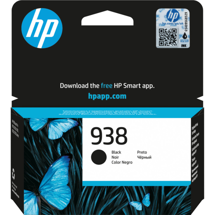 Cartouche d'encre HP 938 noir - HP d'origine (4S6X8PE)