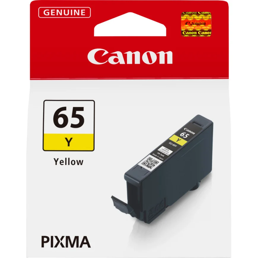 CANON CLI-65Y JAUNE - CARTOUCHE D'ENCRE CANON D'ORIGINE (4218C001AA)