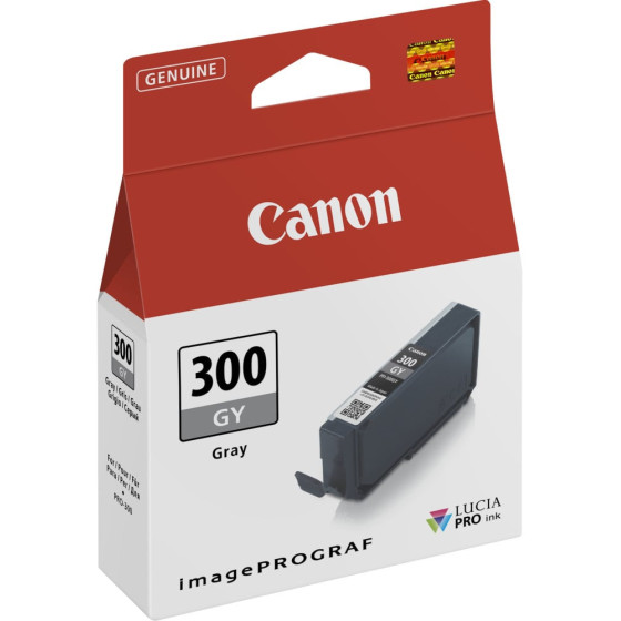 Cartouche d'encre Canon PFI-300GY gris - Canon d'origine (4200C001AA)