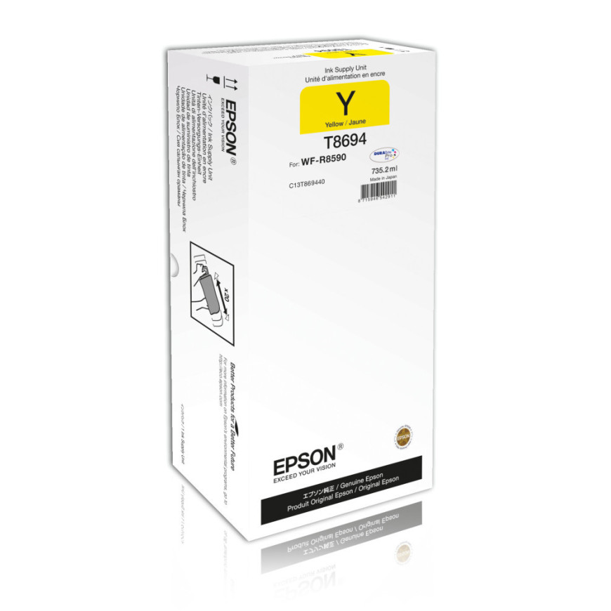 Unité d'alimentation en encre jaune xxl pour Epson WF-R8590 (C13T869440)
