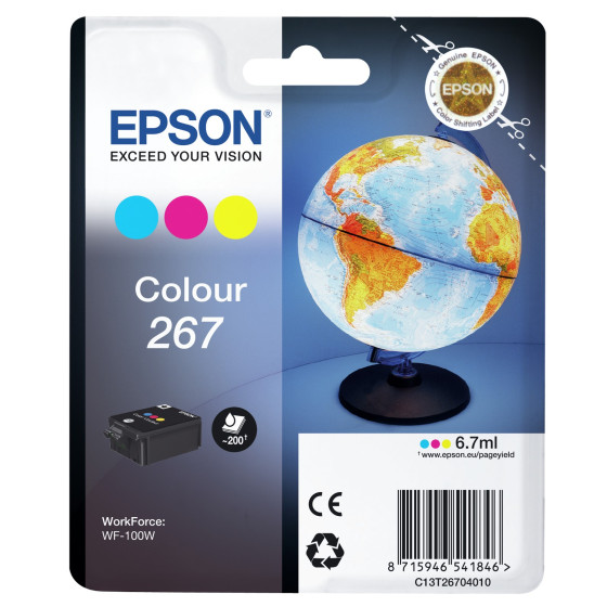 Epson monobloc globe 267 - encre durabrite Ultra 3 couleurs (C13T26704010)