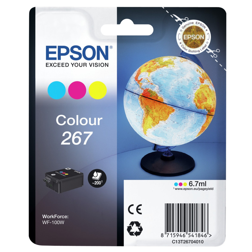 Epson monobloc globe 267 - encre durabrite Ultra 3 couleurs (C13T26704010)
