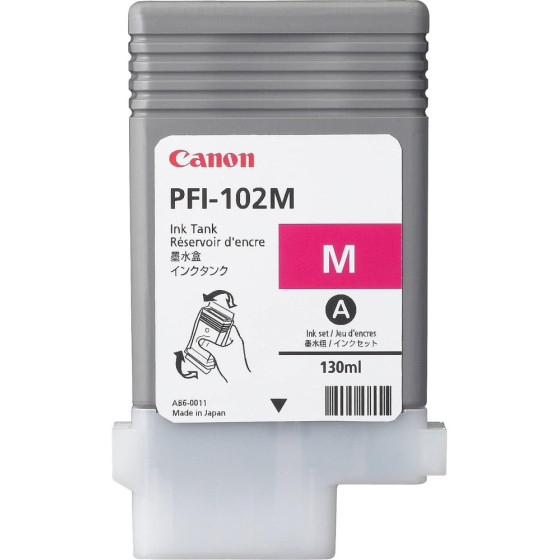 Cartouche d'encre Canon PFI-102 magenta - Canon d'origine (0897B001AA)