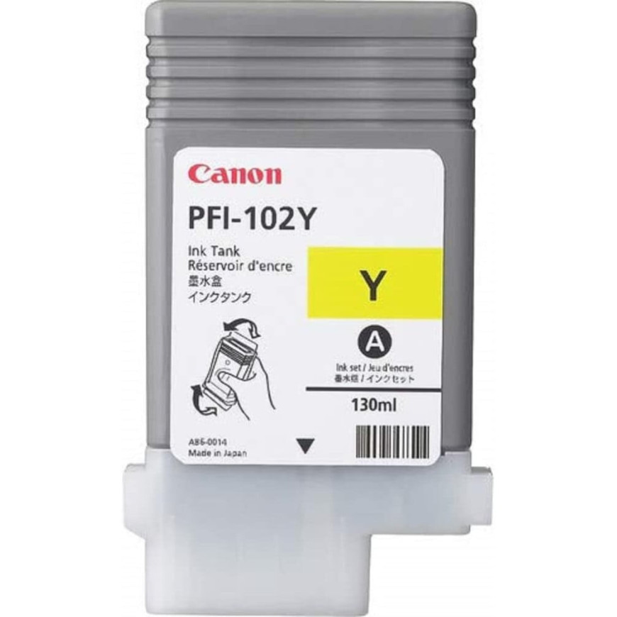 Cartouche d'encre Canon PFI-102 jaune - Canon d'origine (0898B001AA)