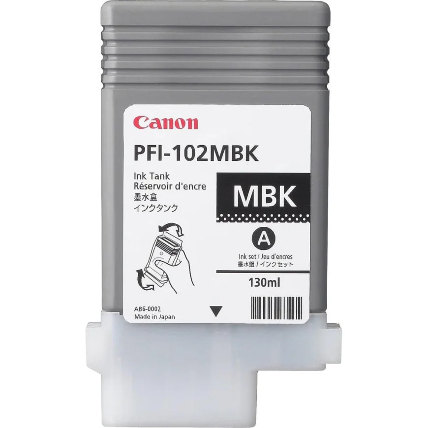 CANON PFI-102 NOIR MAT - CARTOUCHE D'ENCRE CANON D'ORIGINE (0894B001AA)