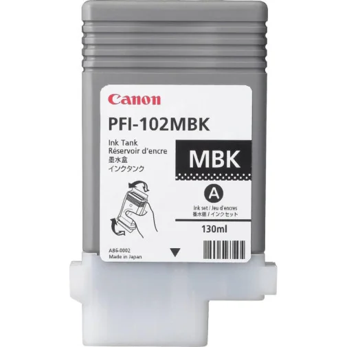 CANON PFI-102 NOIR MAT - CARTOUCHE D'ENCRE CANON D'ORIGINE (0894B001AA) - Cartouches - Rightech - le bon choix