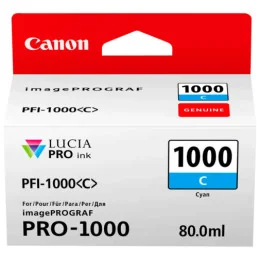 CANON PFI-1000C CYAN - CARTOUCHE D'ENCRE CANON D'ORIGINE (0547C001AA)