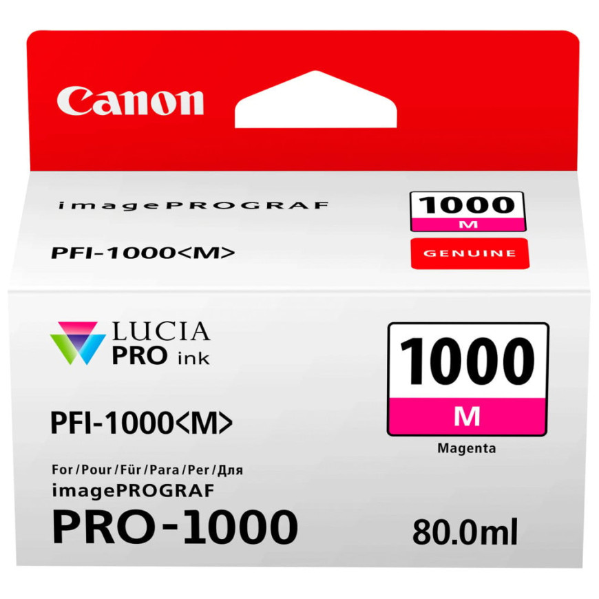 Cartouche d'encre Canon PFI-1000M magenta - Canon d'origine (0548C001AA)
